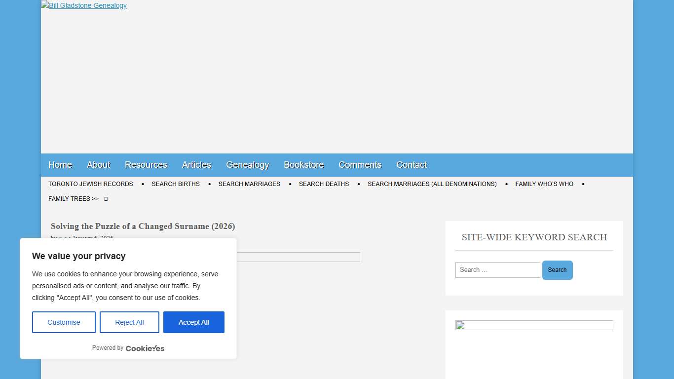 Solving the Puzzle of a Changed Surname (2026) – Bill Gladstone Genealogy